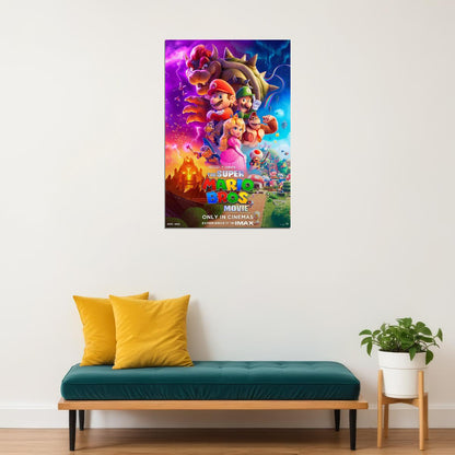 The Super Mario Bros The Movie Animation Action Poster Wall Art Print Home Wall Decor - xonomax