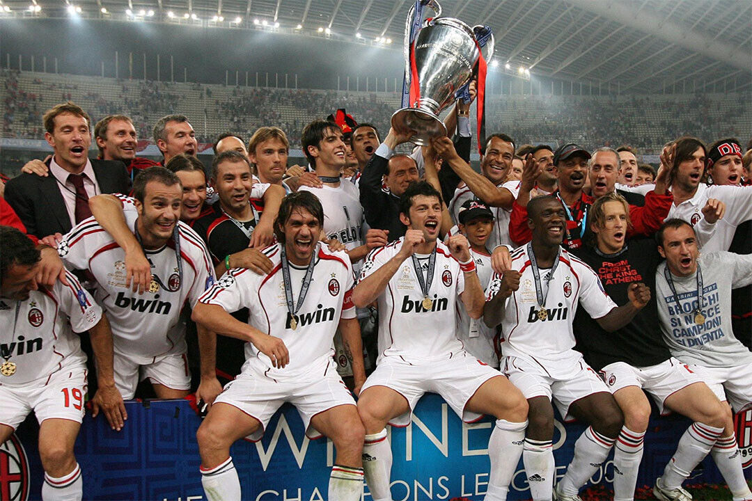 2007 Champions League Winners Soccer Ac Milan Poster Wall Art Print Home Wall Decor