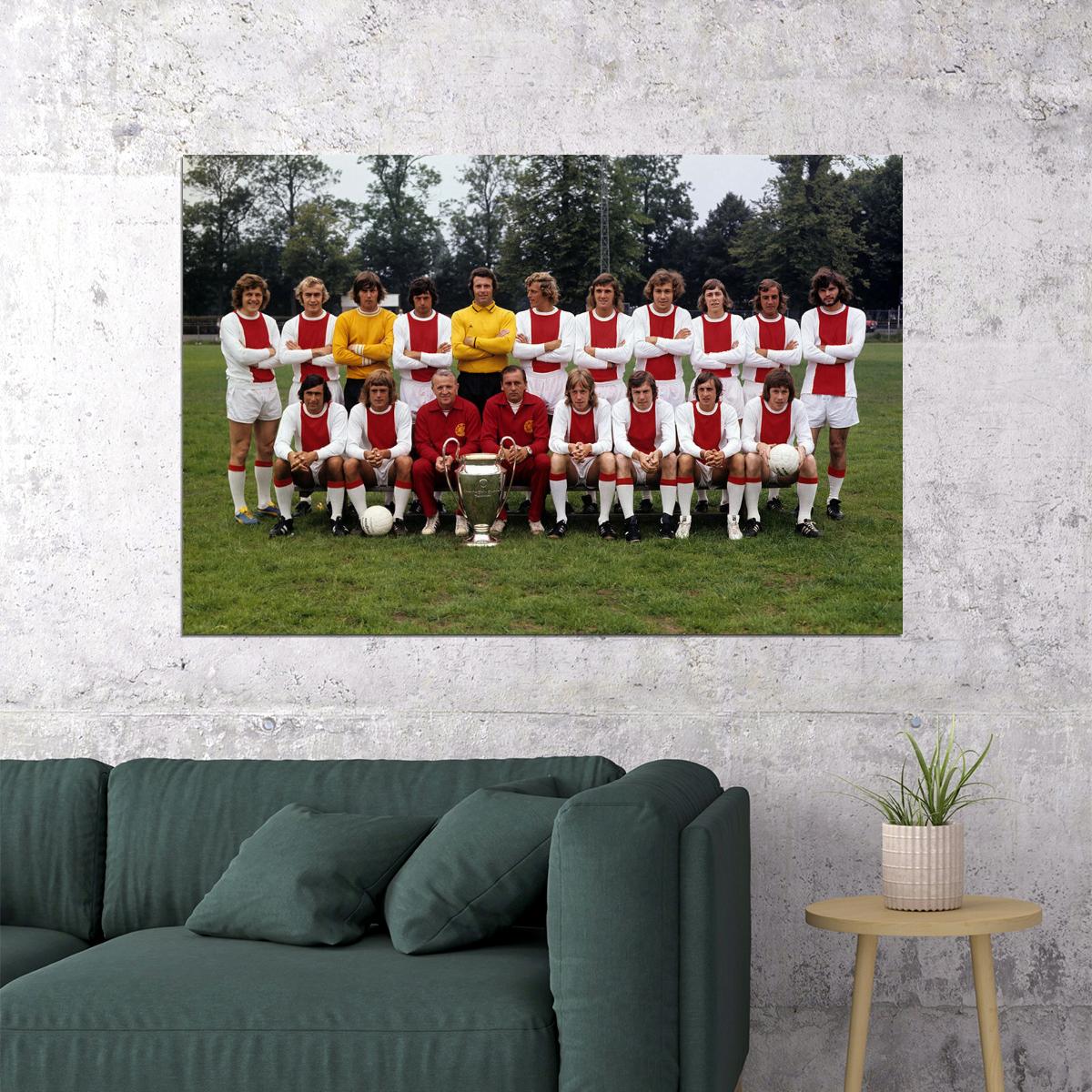 1971-72 Ajax European Cup Soccer Champions Match Poster Wall Art Print Home Wall Decor