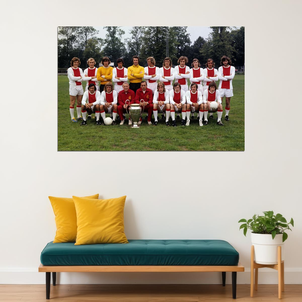 1971-72 Ajax European Cup Soccer Champions Match Poster Wall Art Print Home Wall Decor