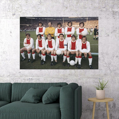 1970-71 Ajax European Cup Soccer Champions Match Poster Wall Art Print Home Wall Decor