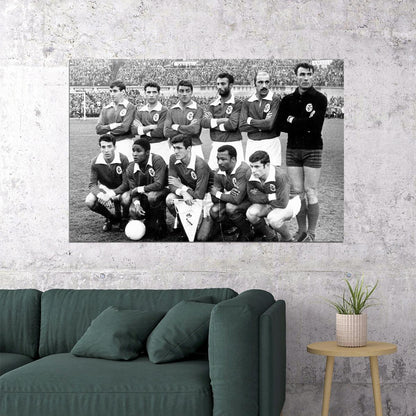 1961-62 Benfica European Cup Soccer Champions Match Poster Wall Art Print Home Wall Decor