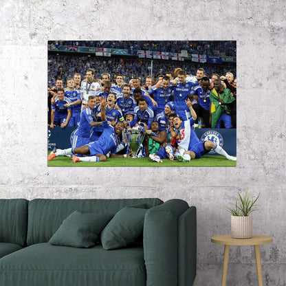 2011-12 Champions League Winners Soccer Chelsea Poster Wall Art Print Home Wall Decor