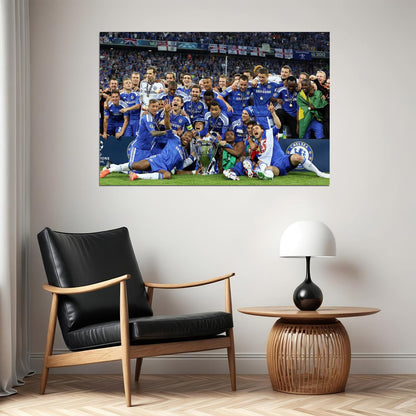 2011-12 Champions League Winners Soccer Chelsea Poster Wall Art Print Home Wall Decor