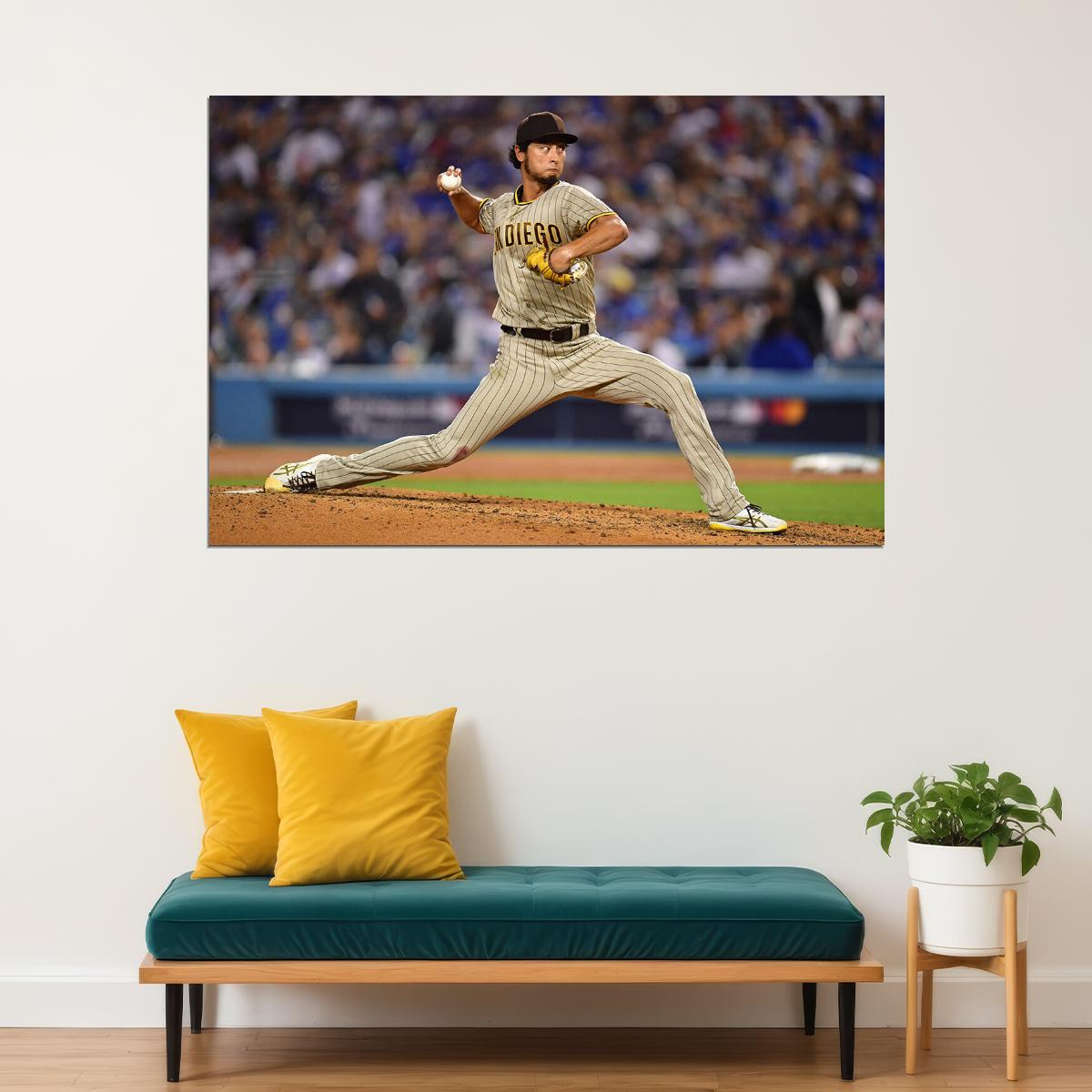 Yu Darvish San Diego Padres Baseball Player Athlete Poster Wall Art Print Home Wall Decor