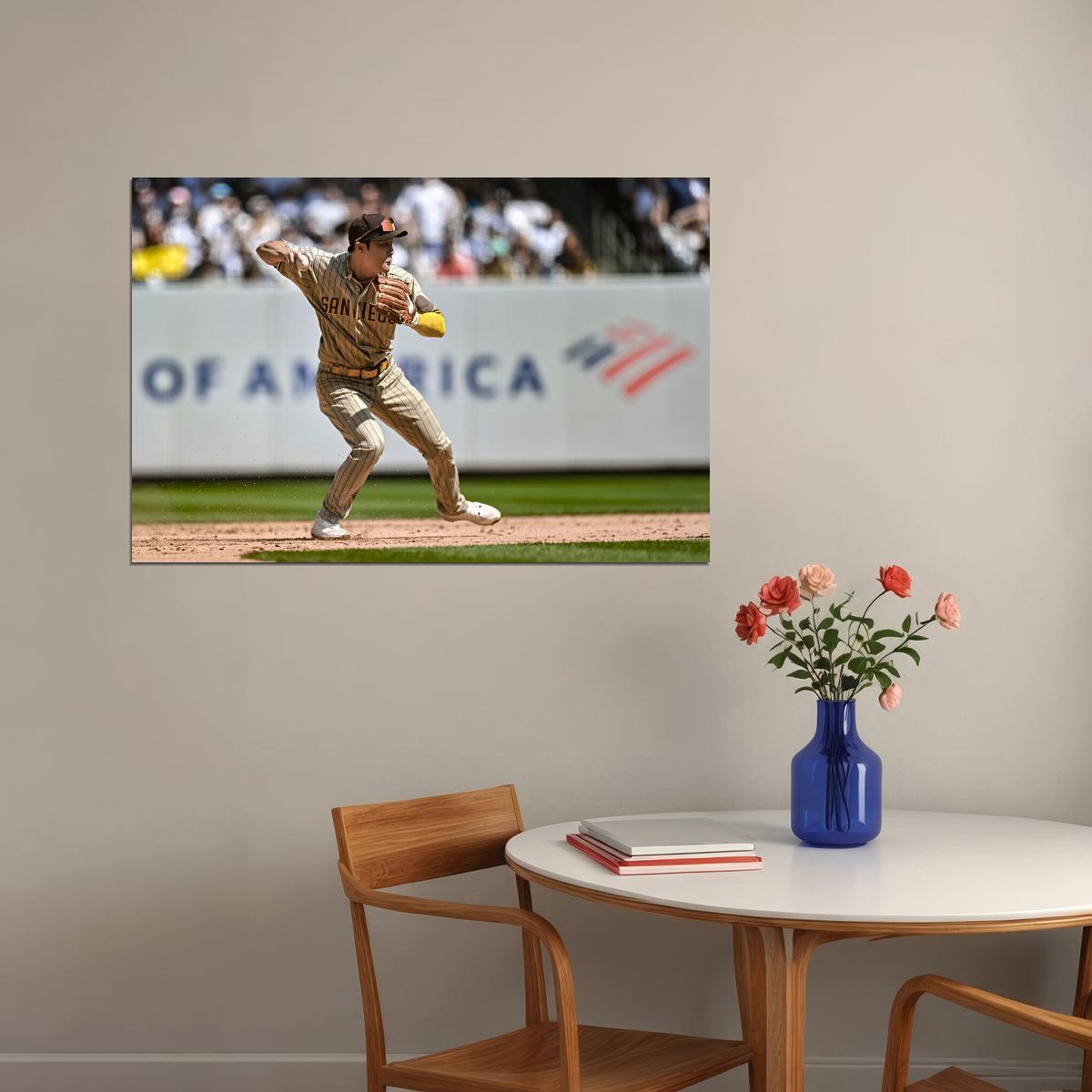 Kim Ha-seong San Diego Padres Baseball Player Athlete Poster Wall Art Print Home Wall Decor