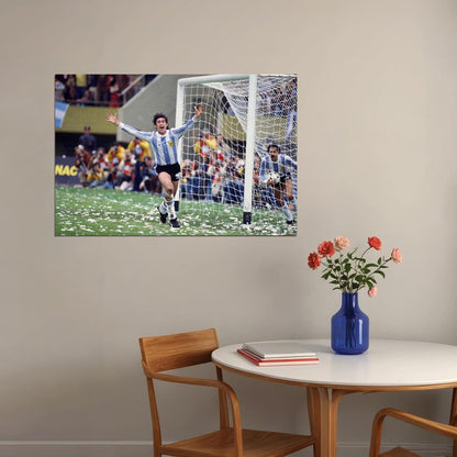 Mario Kempes Former Argentine Football Player Poster Wall Art Print Home Wall Decor