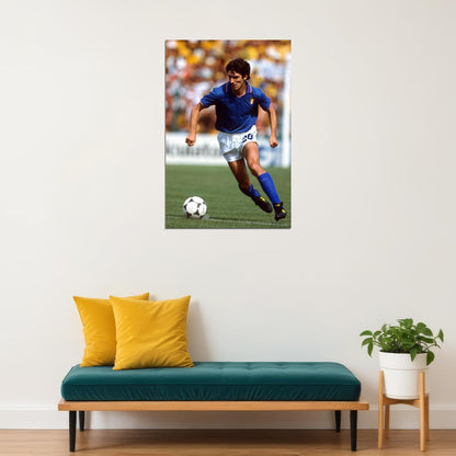 Paolo Rossi Former Italy Football Player Poster Wall Art Print Home Wall Decor