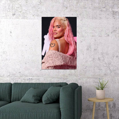Karol G Colombian Reggaeton Singer And Songwriter Poster Wall Art Print Home Wall Decor - xonomax