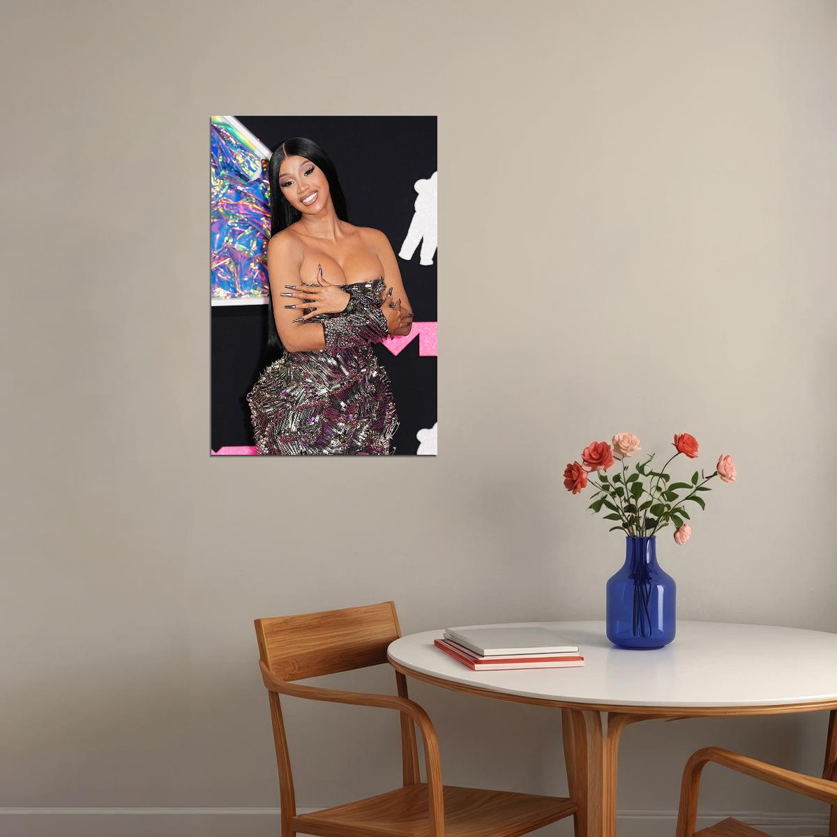 Cardi B American Fashion Female Rapper Actress Poster Wall Art Print Home Wall Decor - xonomax