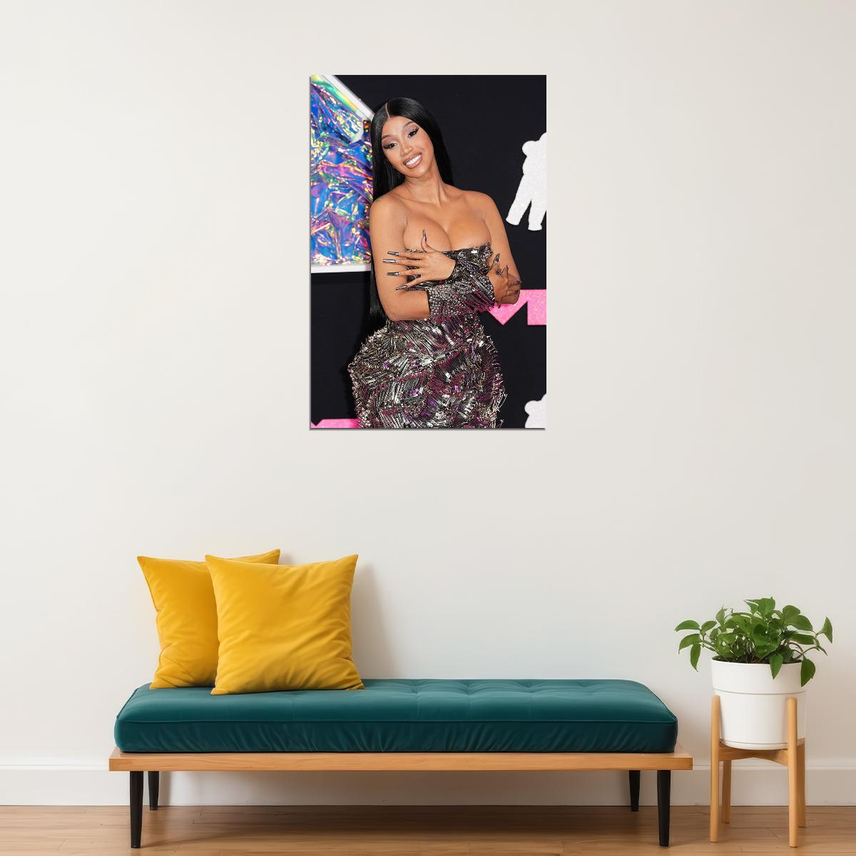 Cardi B American Fashion Female Rapper Actress Poster Wall Art Print Home Wall Decor - xonomax