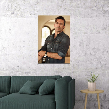 Jon Hamm American Actor Artist And Actress Poster Wall Art Print Home Wall Decor