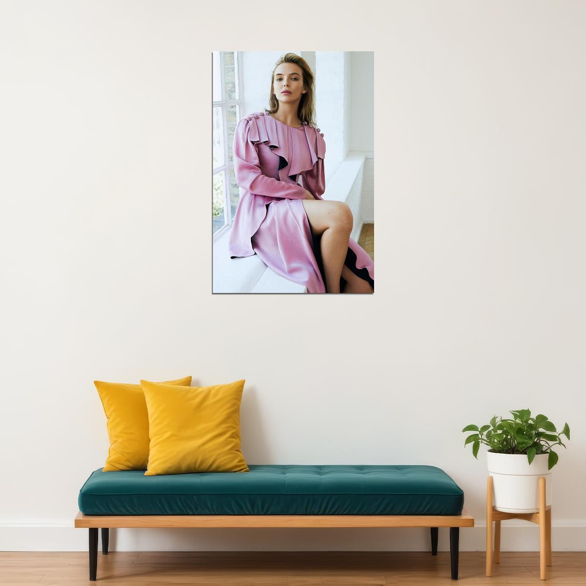 Jodie Comer British Actor Artist And Actress Poster Wall Art Print Home Wall Decor - xonomax