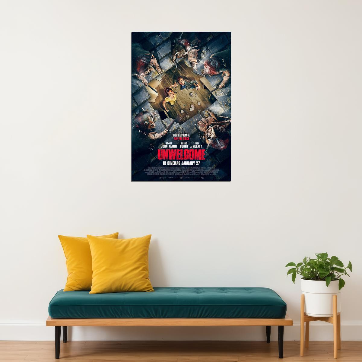 Unwelcome Movie Comedy Horror Action Poster Wall Art Print Home Wall Decor - xonomax