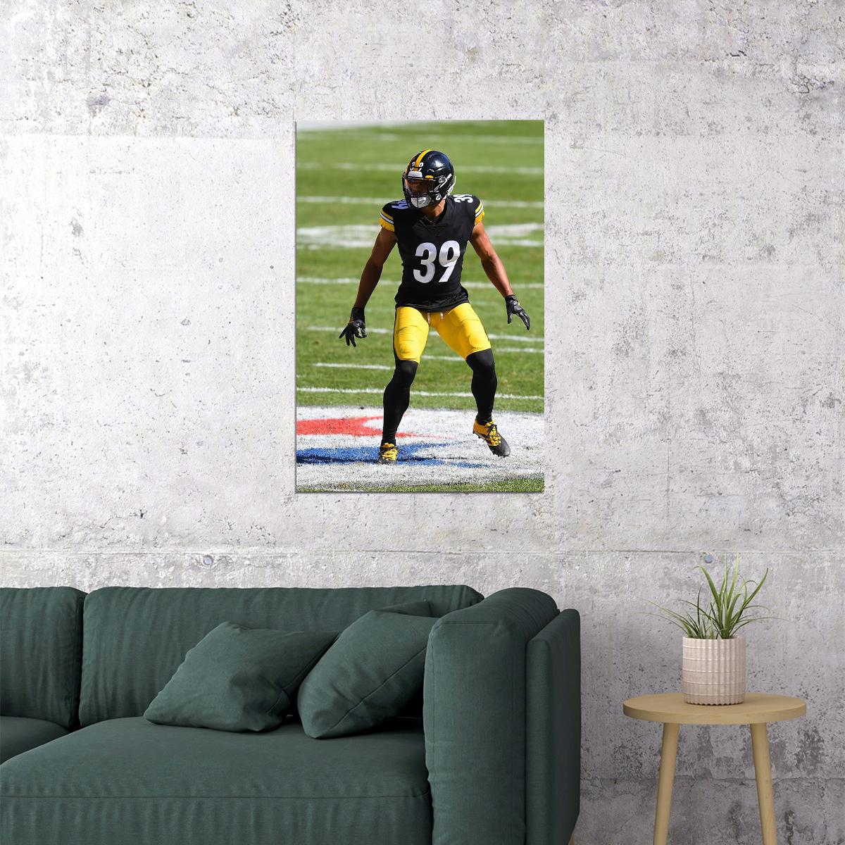 Minkah Fitzpatrick Pittsburgh Steelers Football Player Poster Wall Art Print Home Wall Decor