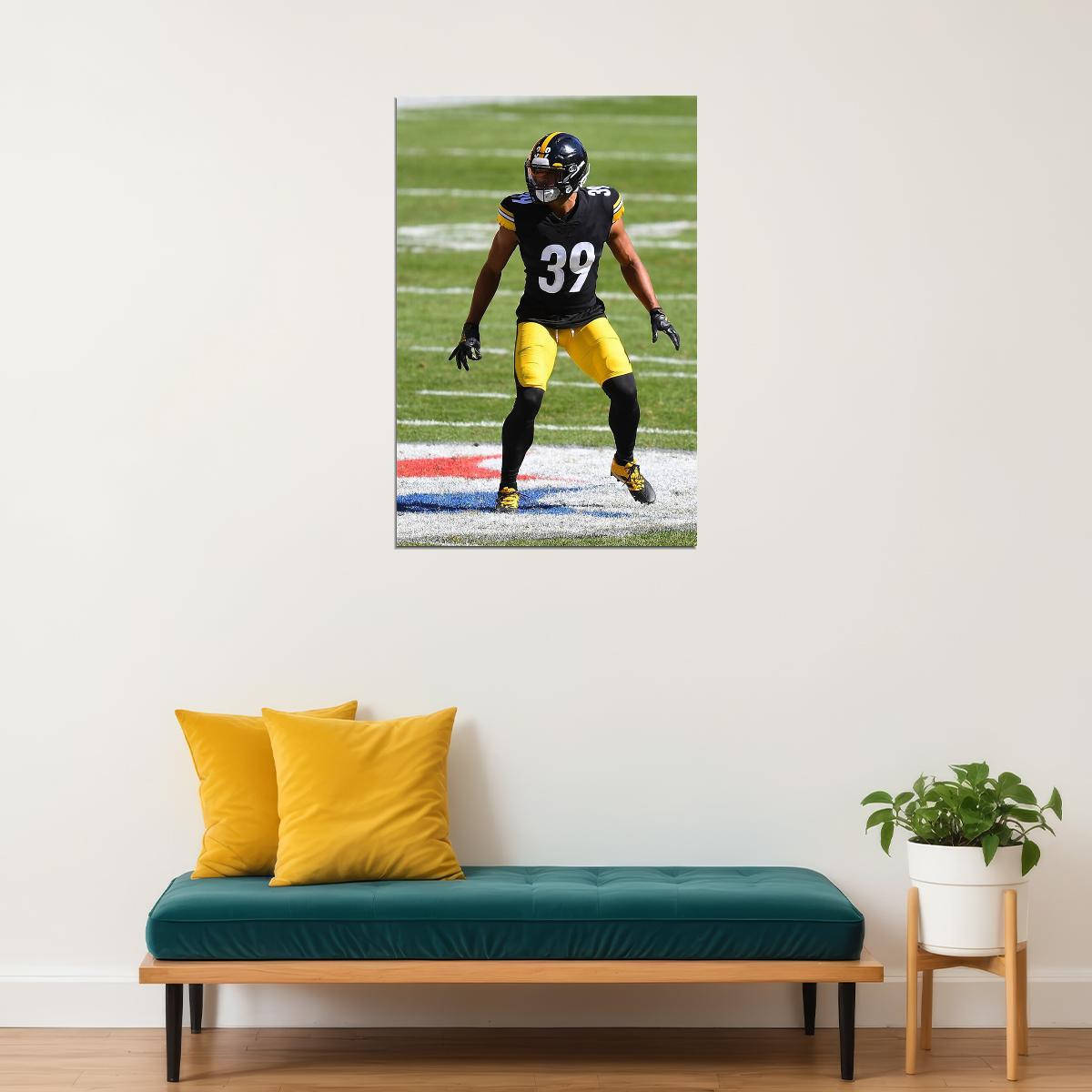 Minkah Fitzpatrick Pittsburgh Steelers Football Player Poster Wall Art Print Home Wall Decor