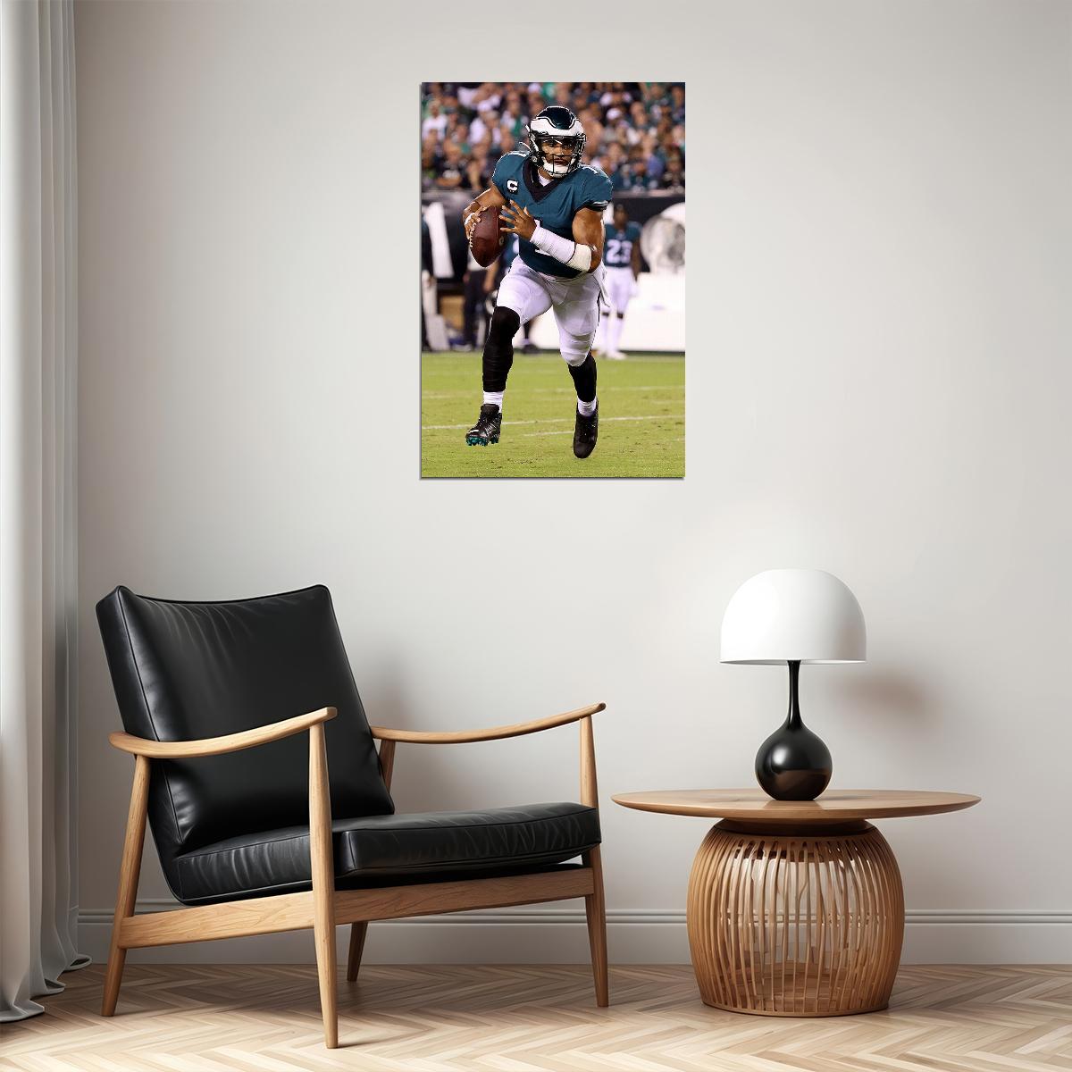 Jalen Hurts Philadelphia Eagles American Football Player Poster Wall Art Print Home Wall Decor