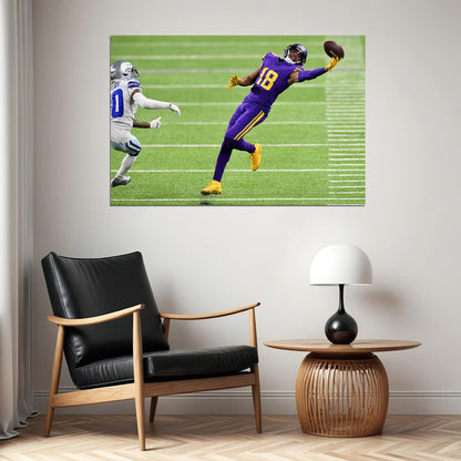 Justin Jefferson Minnesota Vikings American Football Player Wal Poster Wall Art Print Home Wall Decor