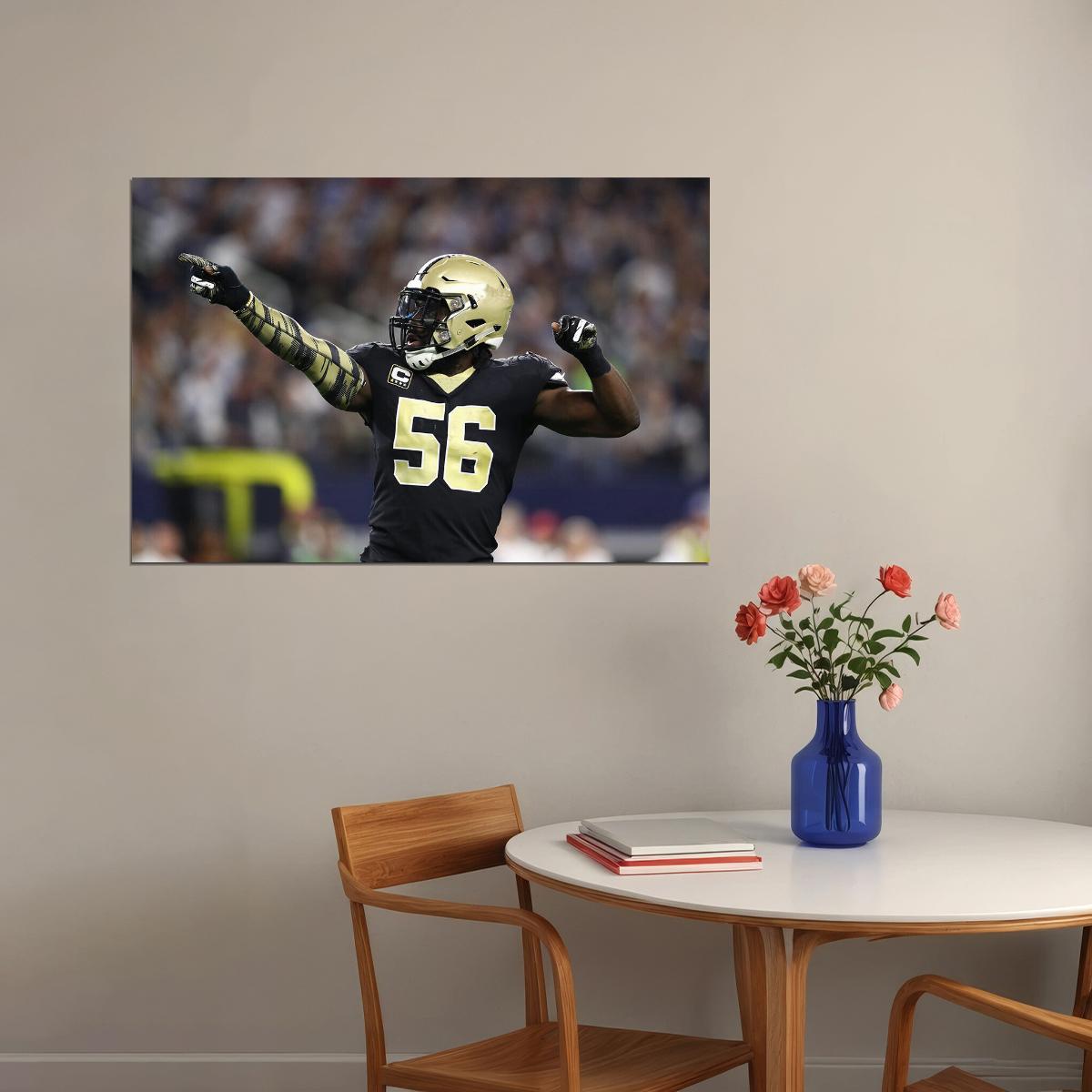 Demario Davis New Orleans Saints American Football Player Poster Wall Art Print Home Wall Decor