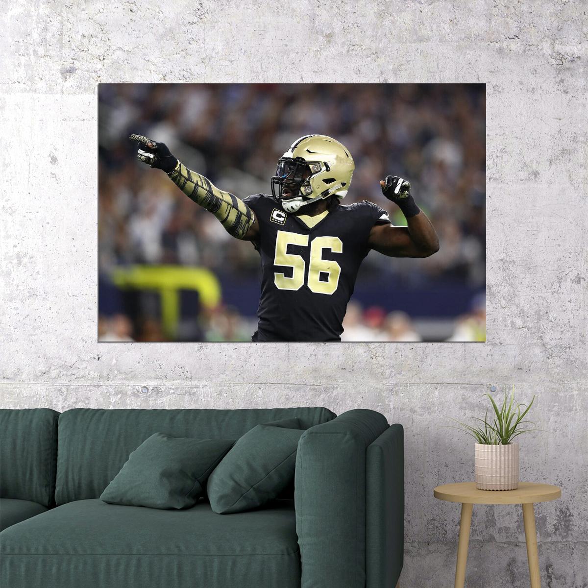 Demario Davis New Orleans Saints American Football Player Poster Wall Art Print Home Wall Decor