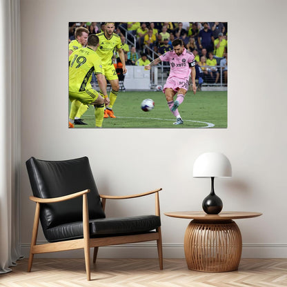 Miami Nashville Final Soccer Game Football Star Goal Messi Poster Wall Art Print Home Wall Decor