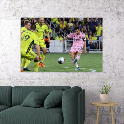 Miami Nashville Final Soccer Game Football Star Goal Messi Poster Wall Art Print Home Wall Decor