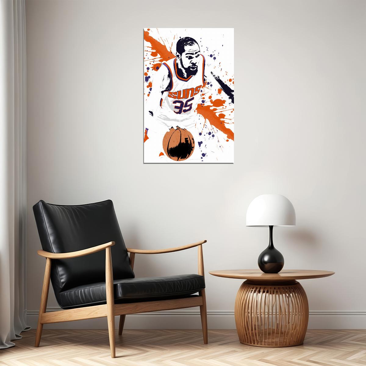 Kevin Durant Phoenix Suns Basketball Star Player Poster Wall Art Print Home Wall Decor