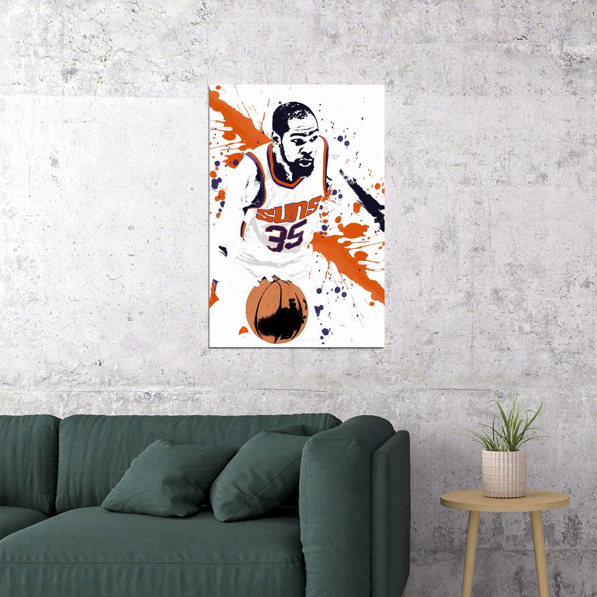 Kevin Durant Phoenix Suns Basketball Star Player Poster Wall Art Print Home Wall Decor