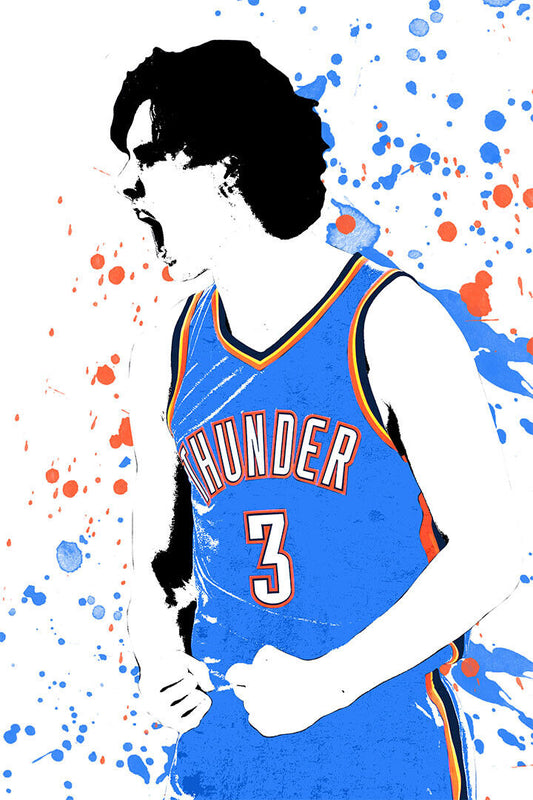 Josh Giddey 3 Oklahoma City Thunder Basketball Star Player Poster Wall Art Print Home Wall Decor