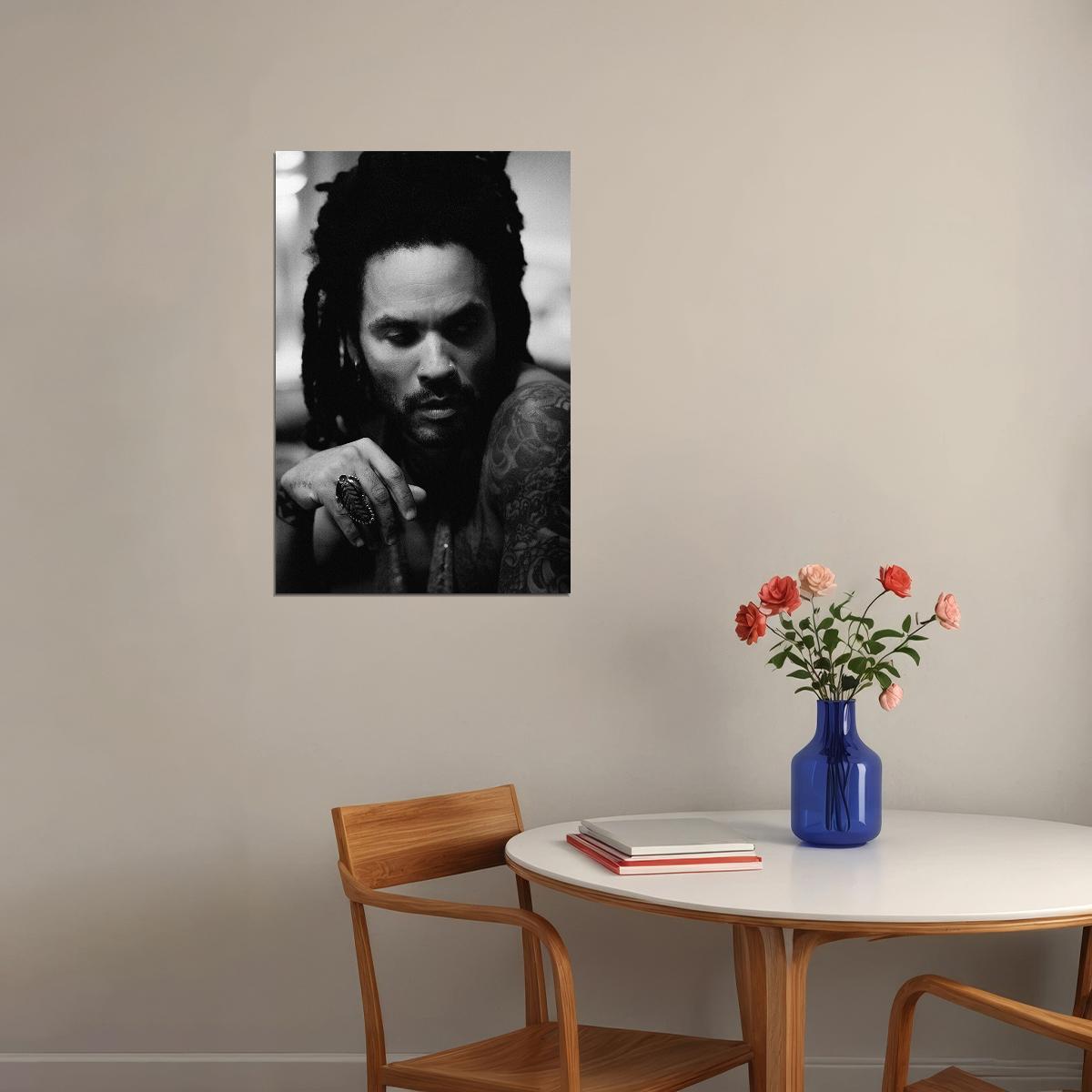 Lenny Kravitz Posed Music Artist Poster Wall Art Print Home Wall Decor - xonomax