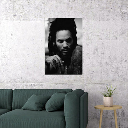 Lenny Kravitz Posed Music Artist Poster Wall Art Print Home Wall Decor - xonomax