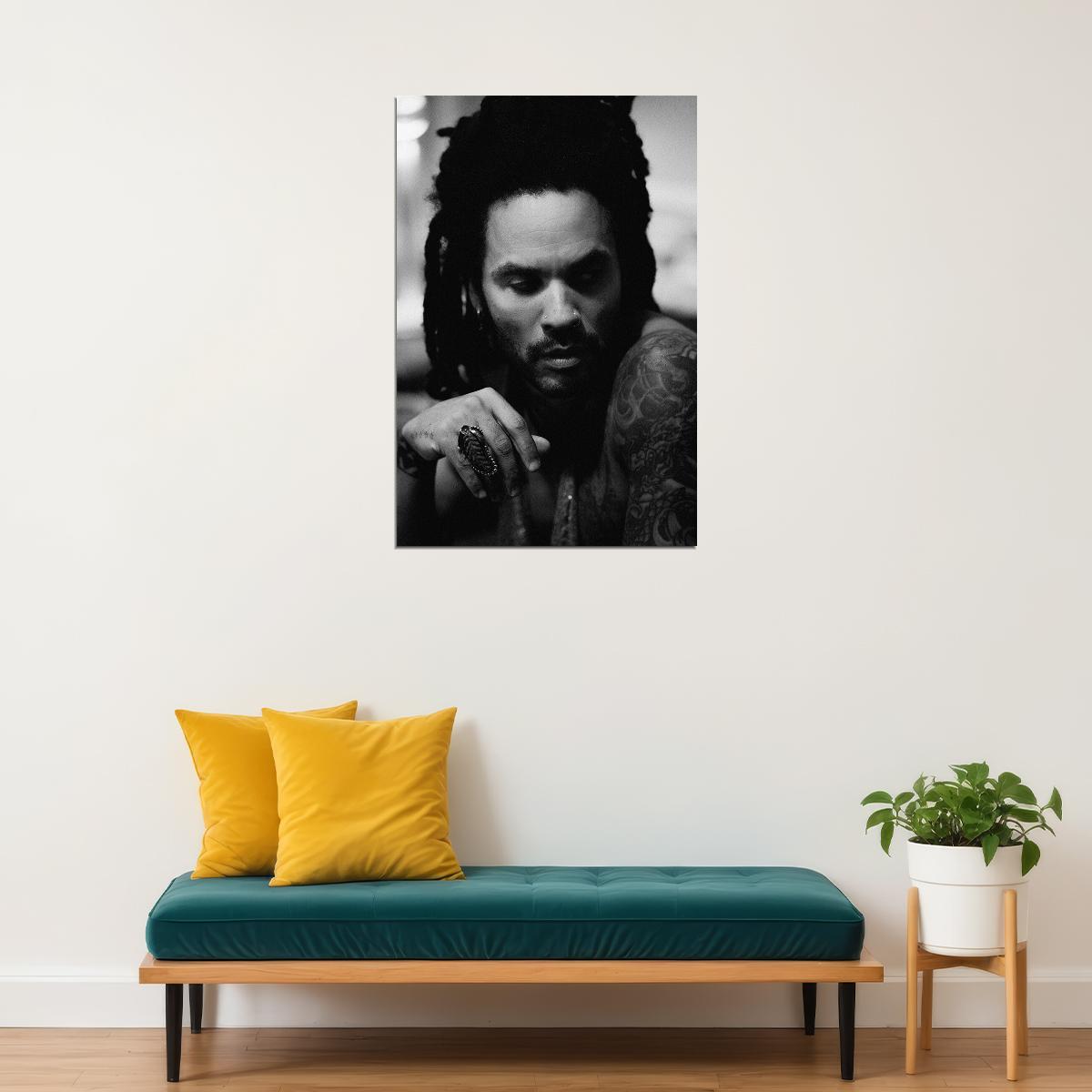 Lenny Kravitz Posed Music Artist Poster Wall Art Print Home Wall Decor - xonomax