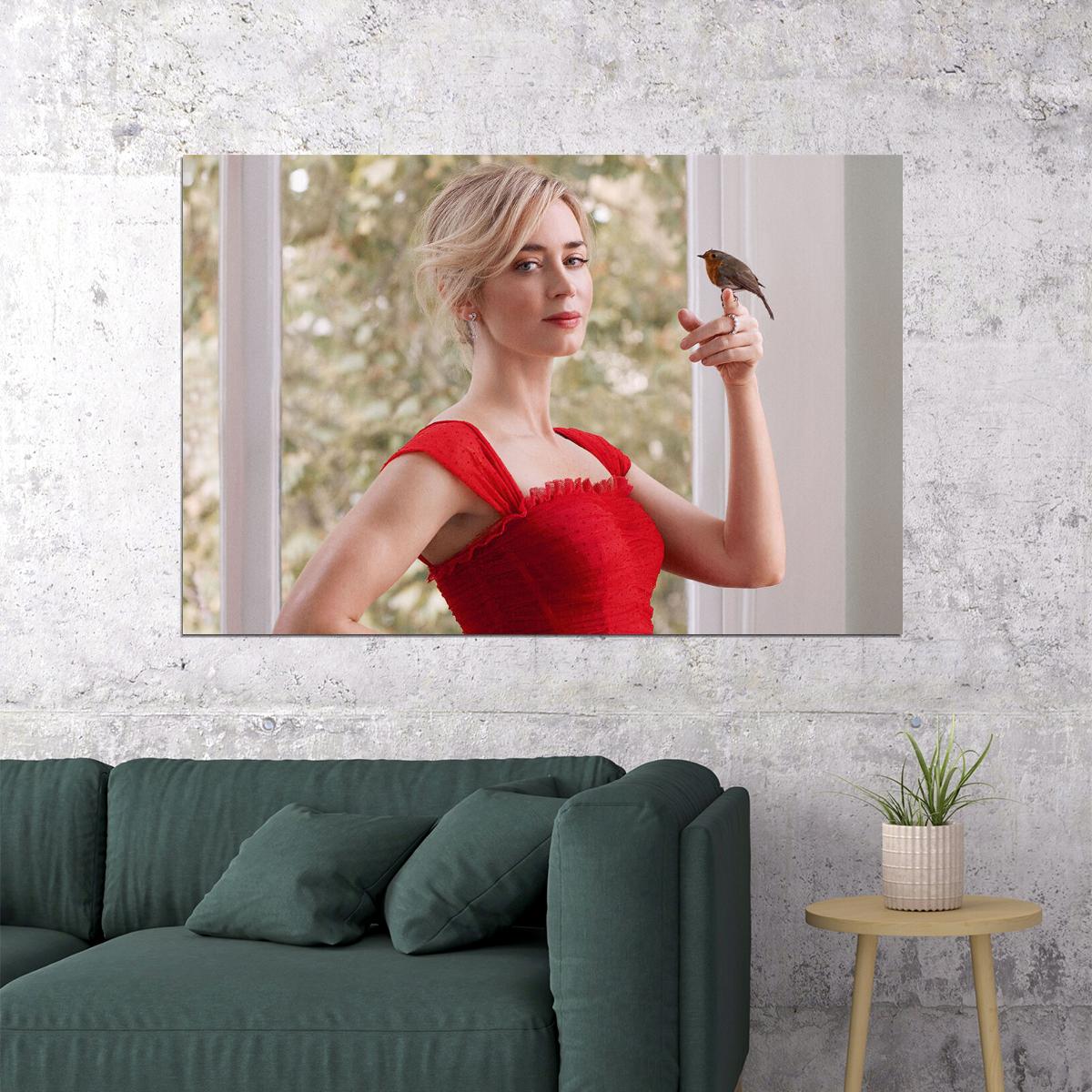 Emily Blunt British Artist Actor And Actress Poster Wall Art Print Home Wall Decor - xonomax