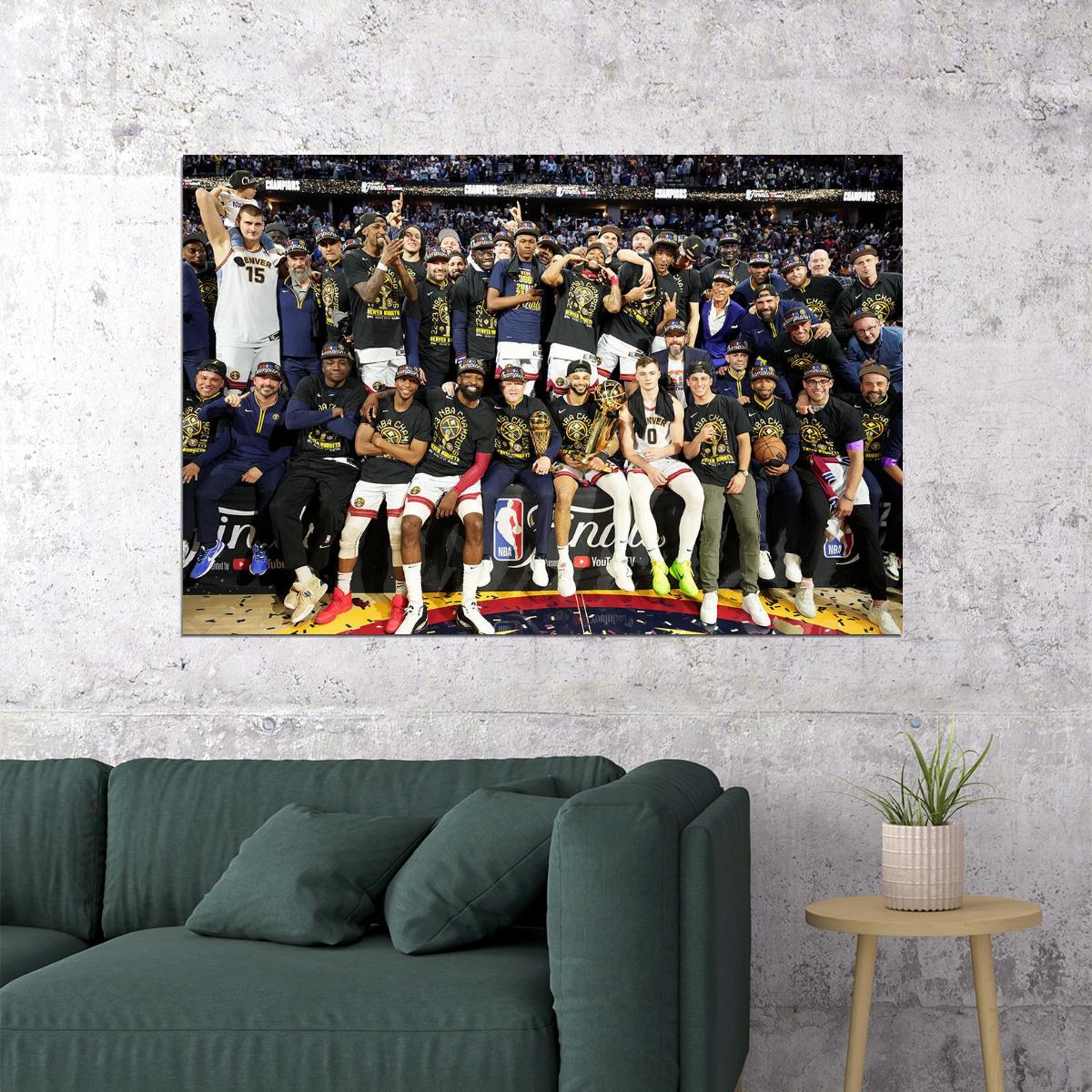 Denver Nuggets Basketball Match Finals Sports Poster Wall Art Print Home Wall Decor