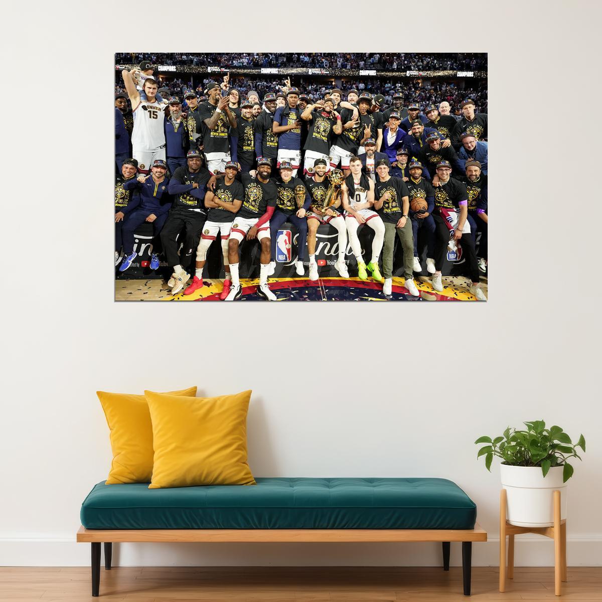 Denver Nuggets Basketball Match Finals Sports Poster Wall Art Print Home Wall Decor