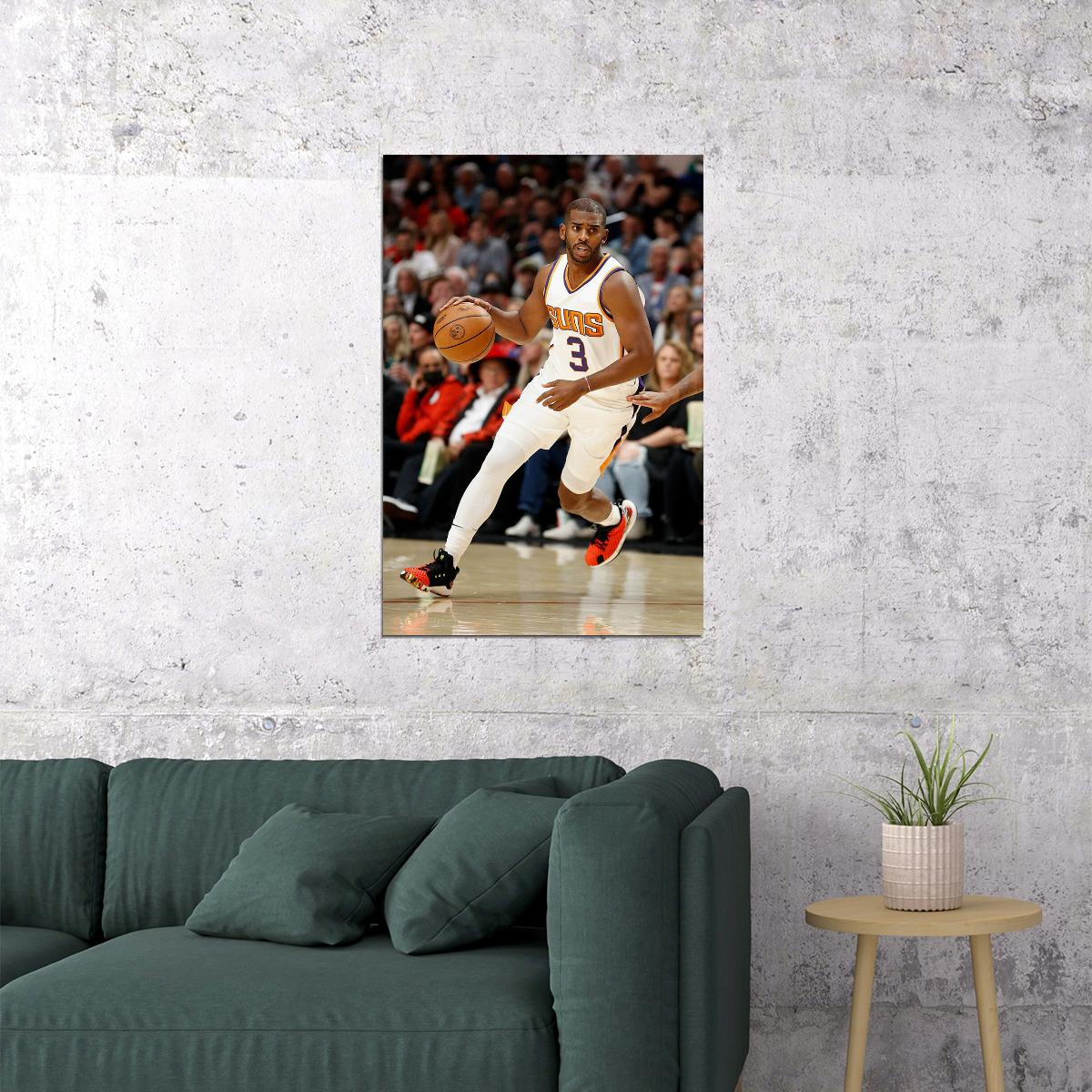 Chris Paul American Athlete Phoenix Suns Basketball Match Poster Wall Art Print Home Wall Decor