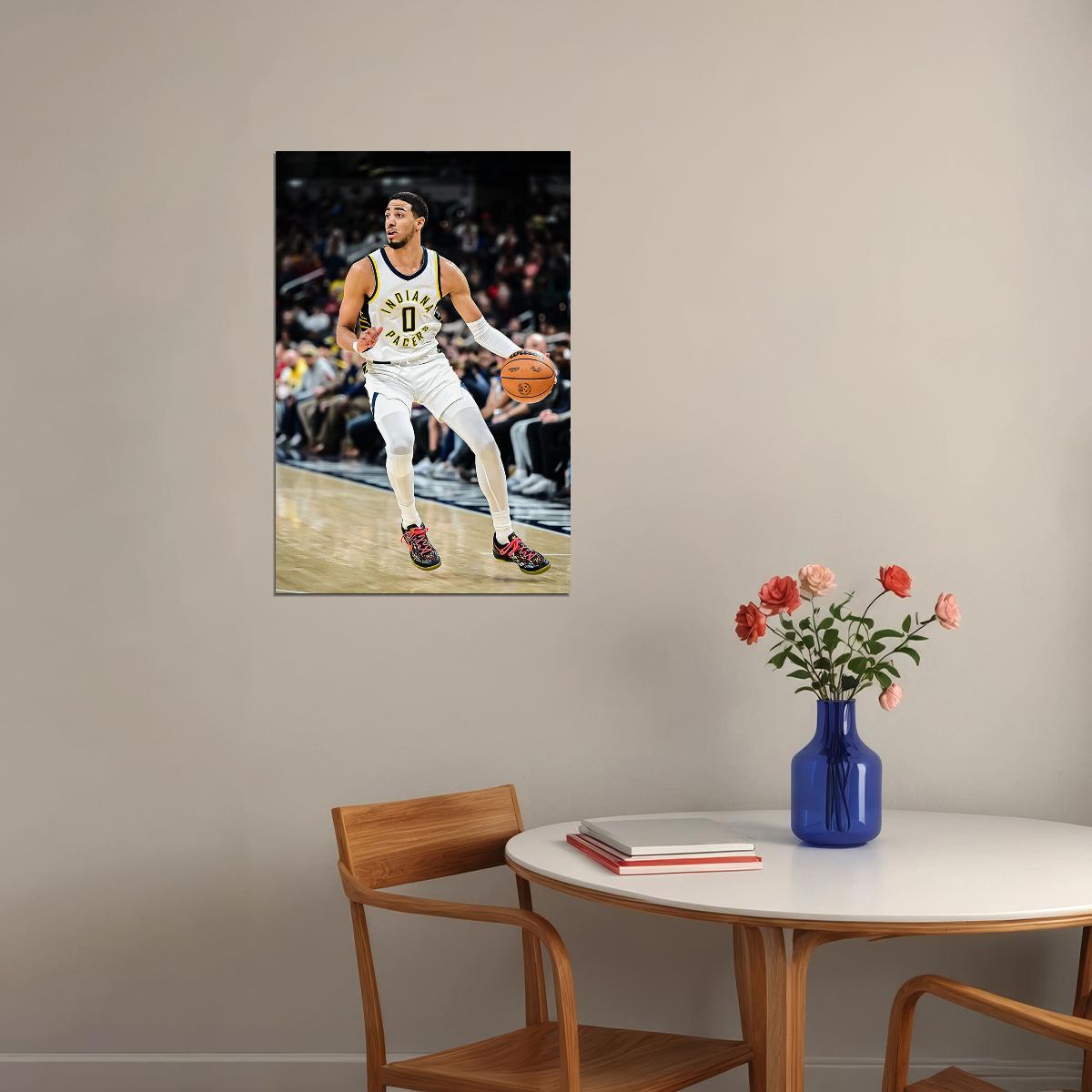 Tyrese Haliburton Athlete Indiana Pacers Basketball Team Poster Wall Art Print Home Wall Decor