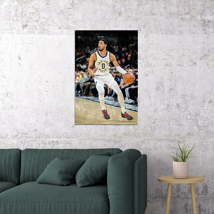 Tyrese Haliburton Athlete Indiana Pacers Basketball Team Poster Wall Art Print Home Wall Decor