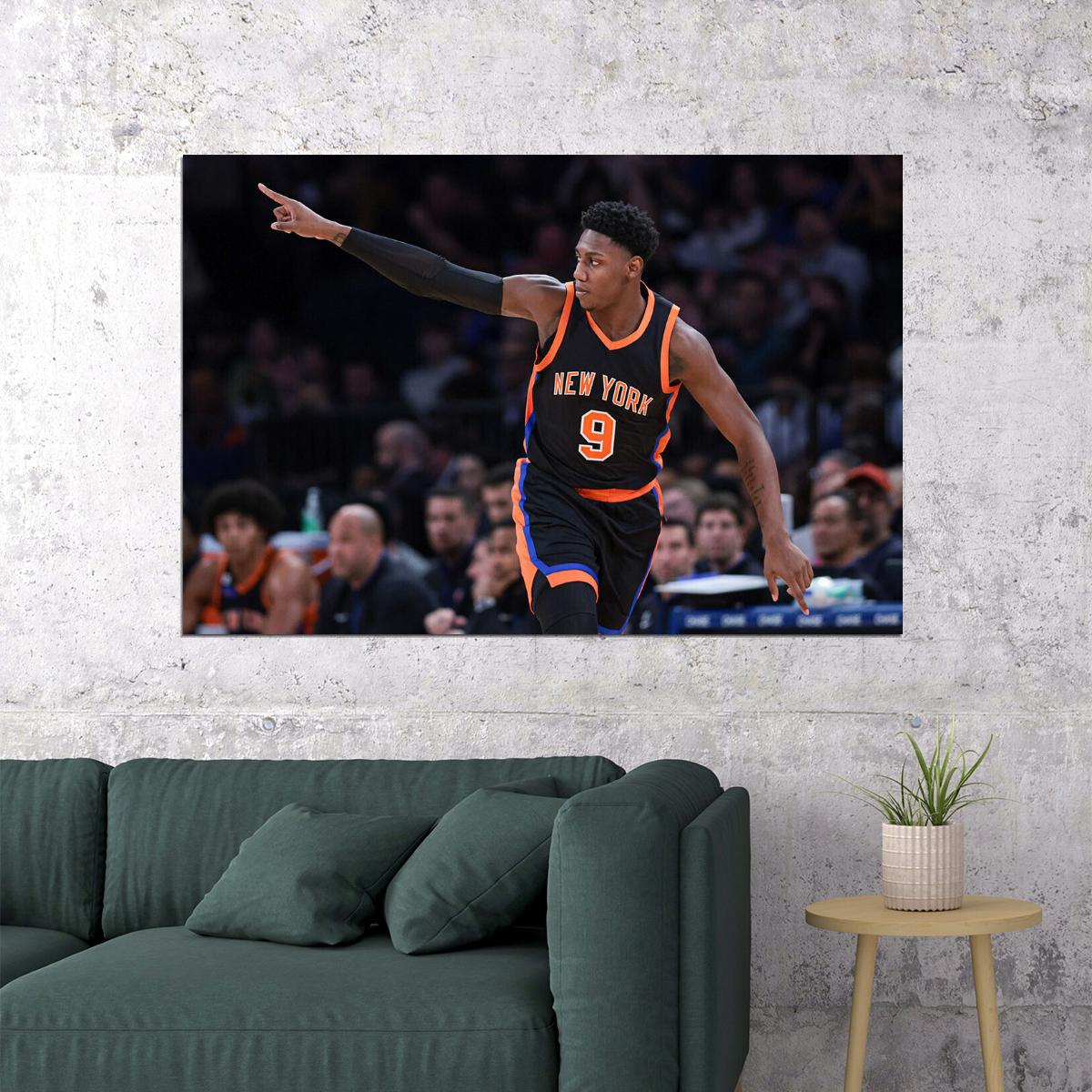 Rj Barrett Canadian Basketballer New York Knicks Team Poster Wall Art Print Home Wall Decor