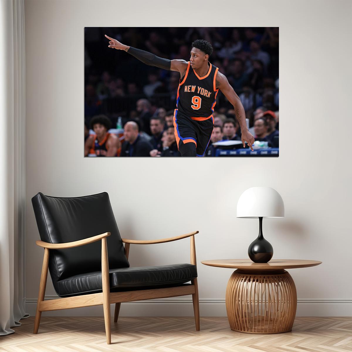 Rj Barrett Canadian Basketballer New York Knicks Team Poster Wall Art Print Home Wall Decor