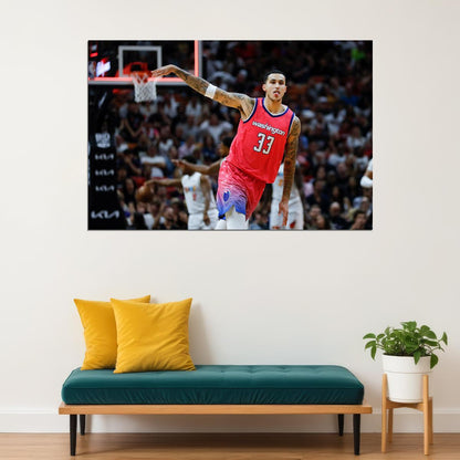 Kyle Kuzma In Match Washington Wizards Basketball Team Poster Wall Art Print Home Wall Decor