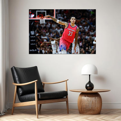 Kyle Kuzma In Match Washington Wizards Basketball Team Poster Wall Art Print Home Wall Decor