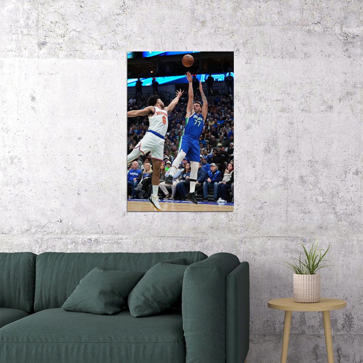 Dallas Mavericks Team Sports Luka Doncic Basketballer 77 Poster Wall Art Print Home Wall Decor