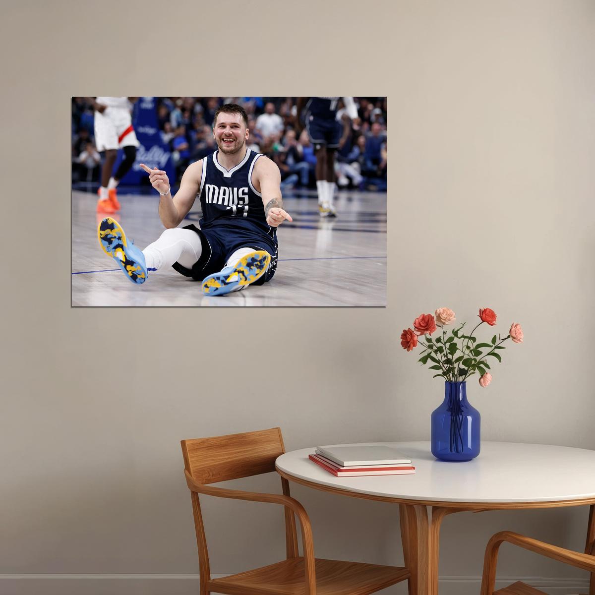 Luka Doncic In Arena 77 Dallas Mavericks Basketball Team Poster Wall Art Print Home Wall Decor