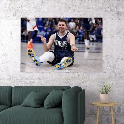 Luka Doncic In Arena 77 Dallas Mavericks Basketball Team Poster Wall Art Print Home Wall Decor