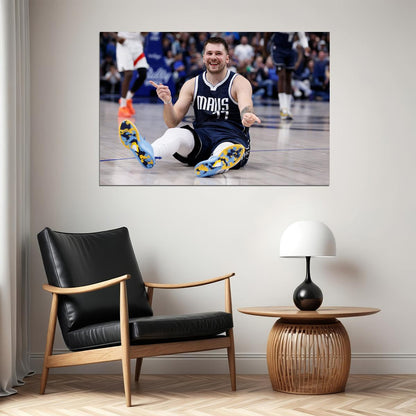 Luka Doncic In Arena 77 Dallas Mavericks Basketball Team Poster Wall Art Print Home Wall Decor