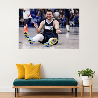 Luka Doncic In Arena 77 Dallas Mavericks Basketball Team Poster Wall Art Print Home Wall Decor