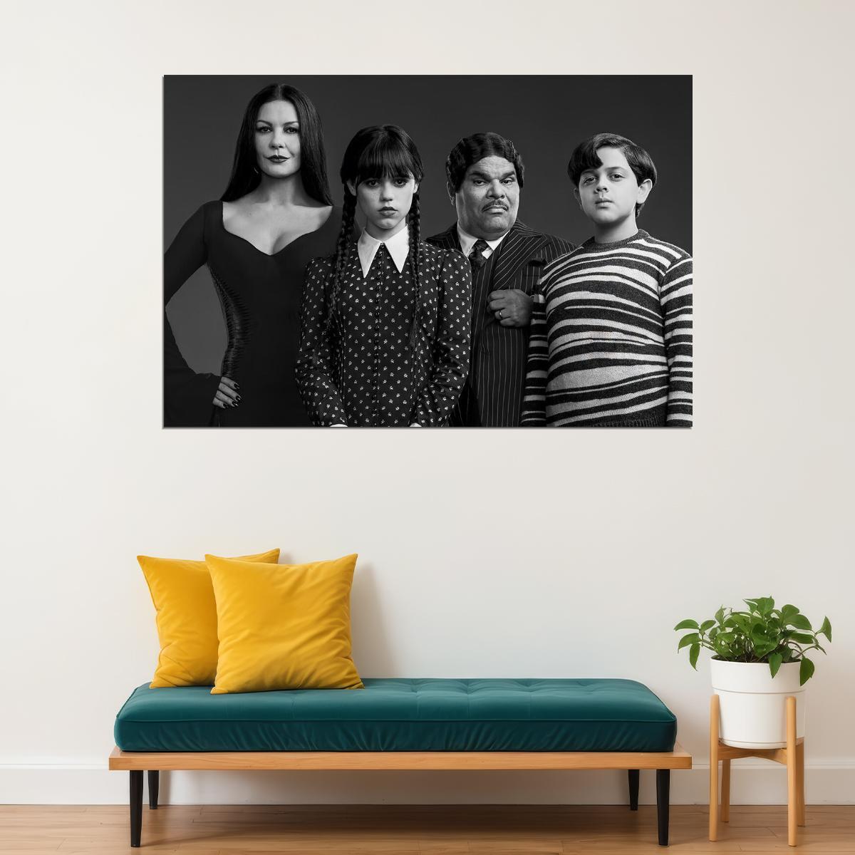 Wednesday Movie Comedy Fantastic Addams Family Poster Wall Art Print Home Wall Decor - xonomax