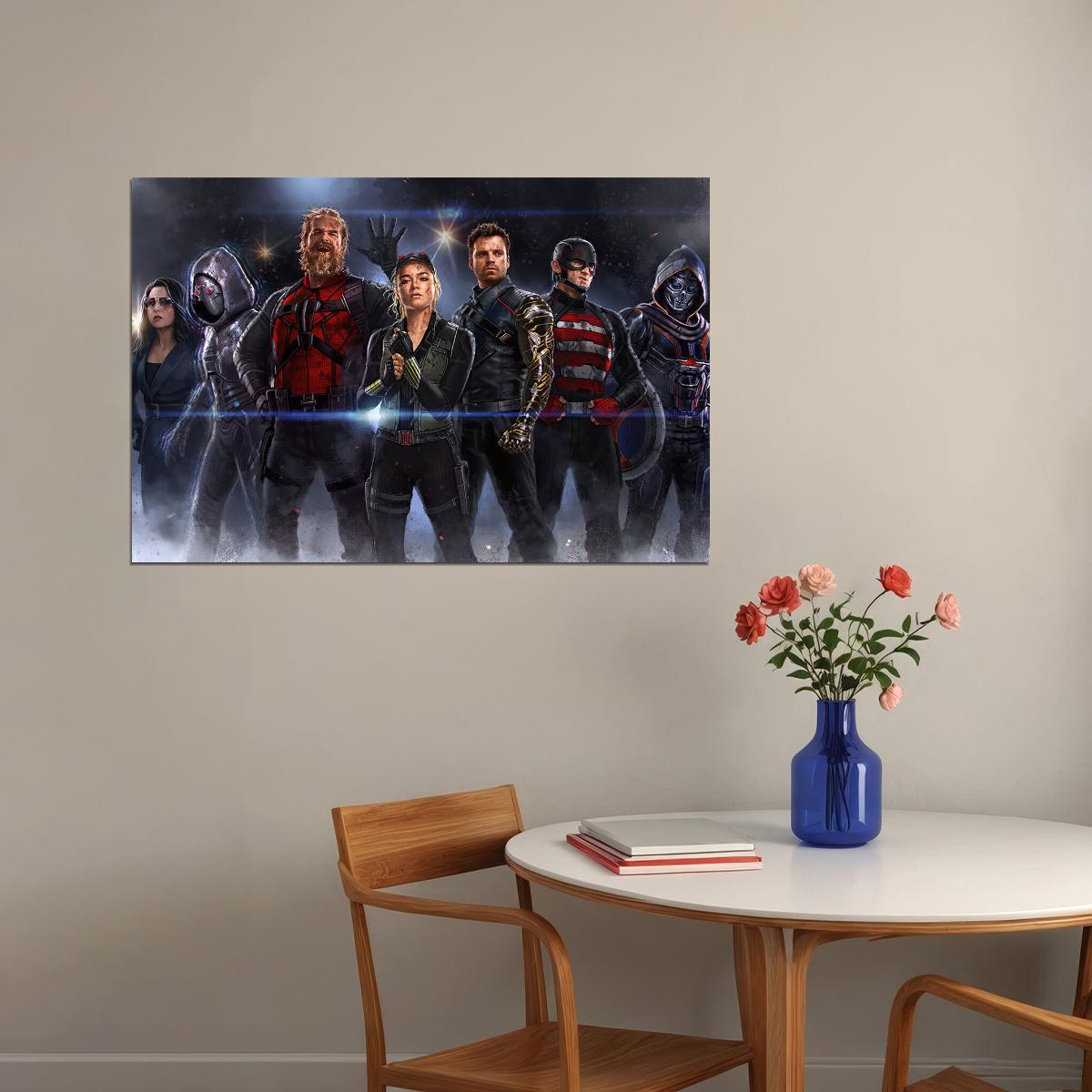Thunderbolts Movie Adventure Action Crime Poster Wall Art Print Home Wall Decor - xonomax