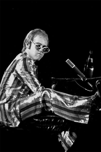 Nostalgic Portrait Of Elton John Singer Composer Poster Wall Art Print Home Wall Decor - xonomax